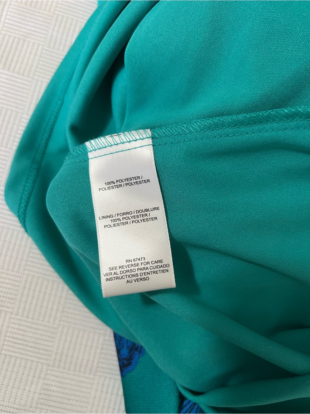 Maison Tara Teal Midi Dress with Blue Floral Print - Picture 6 of 6